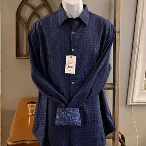 Robert Graham "Dia Road" NWT Blue Shirt XXL